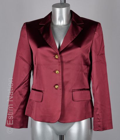 HERVE LEGER
VESTE en satin artificiel lie-de-vin,...