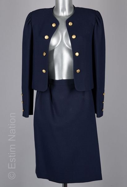 JEANNETTE CIRCA 1980
ENSEMBLE en laine marine...