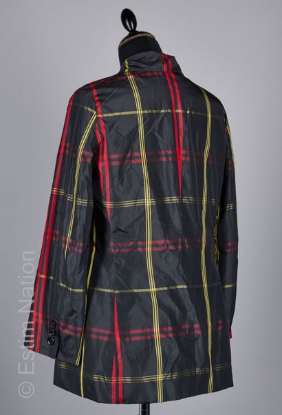 MOSCHINO
VESTE en taffetas de soie noir figurant...