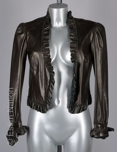 ROBERTO CAVALLI
BOLERO en agneau plongé noir...