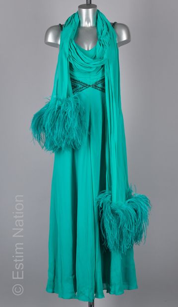 ANONYME CIRCA 1970
ROBE DU SOIR en polyester...