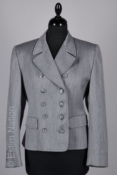 KENZO CIRCA 1990
BLAZER en laine chinée grise,...
