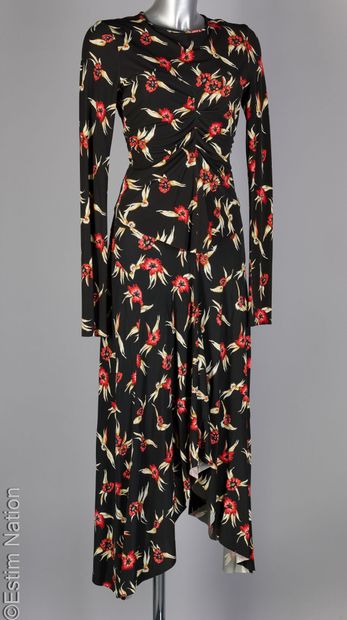 ISABEL MARANT
SET in black viscose with red...