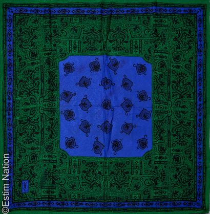 YVES SAINT LAURENT
TWO silk CARRES: the first...