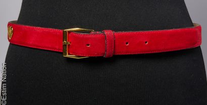 YVES SAINT LAURENT FIN 1980
BELT in red leather...