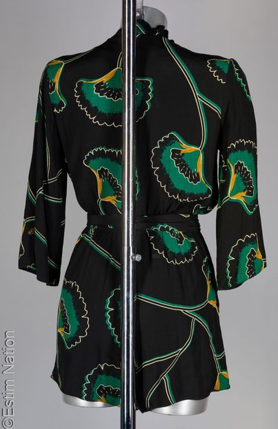 BA&SH
COMBISHORT in black viscose crepe printed...