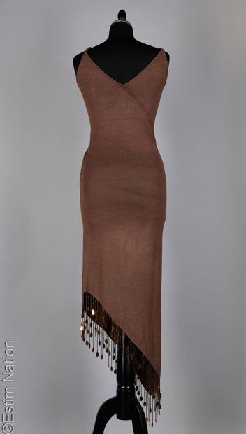 BISOU BISOU
DRESS in chocolate stretch silk...