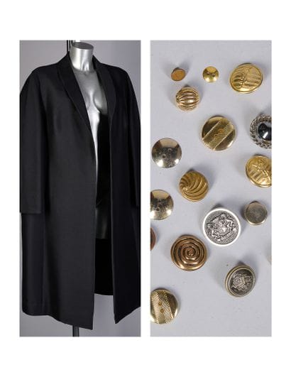 ANONYMOUS (1959)
Even coat in black wool...