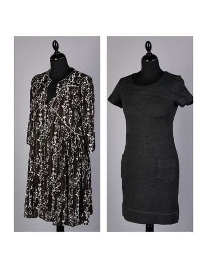 BA&SH, SANDRO
ROBE en viscose noir et blanc...