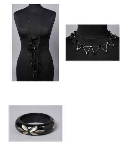 MAJE, ANONYMOUS
NECKLACE with ribbon, black...