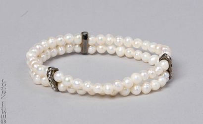 BRCELET PERLES 
Bracelet extensible double...