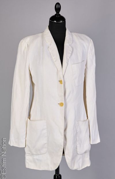 JIL SANDER
VESTE en lin blanc cassé, deux...