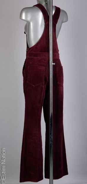 SANDRO
SALOPETTE en velours de coton violine,...