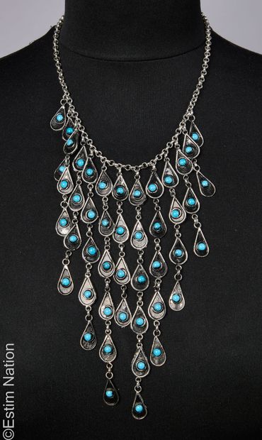 NECKLACE 
Metal choker necklace holding lines...