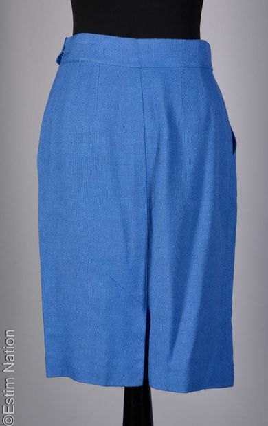 HERMES VINTAGE
JUPE en rayon et lin bleu...