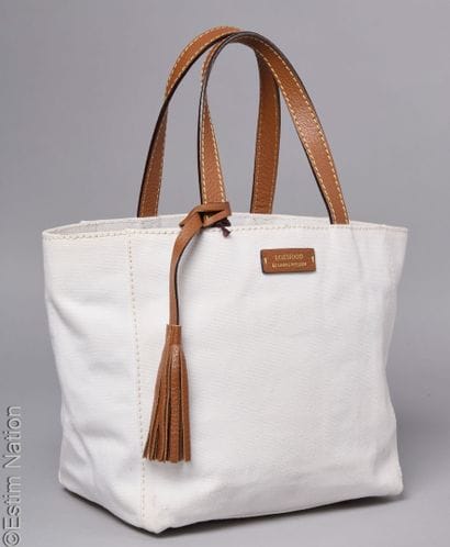LOXWOOD
CABAS en toile blanche et cuir grainé...