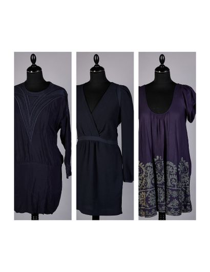 IRO, MAJE, ANTIK BATIK
THREE navy dresses:...