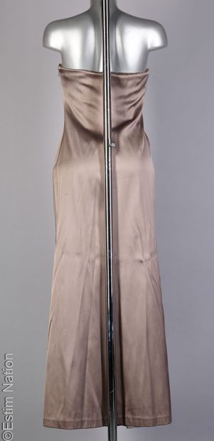 GENNY
Steel grey silk and nylon bustier evening...