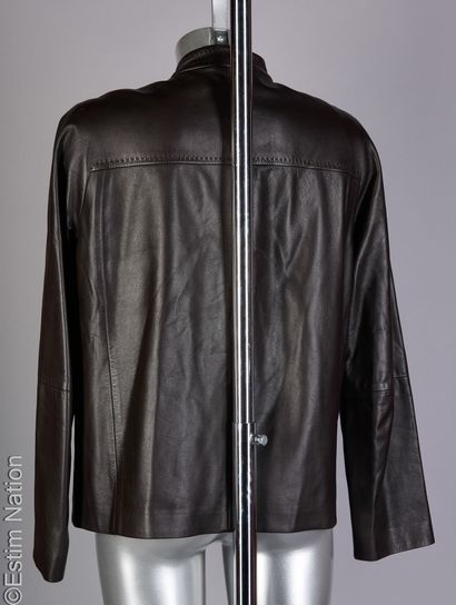 MAX MARA
Ebony lambskin overstitched jacket,...