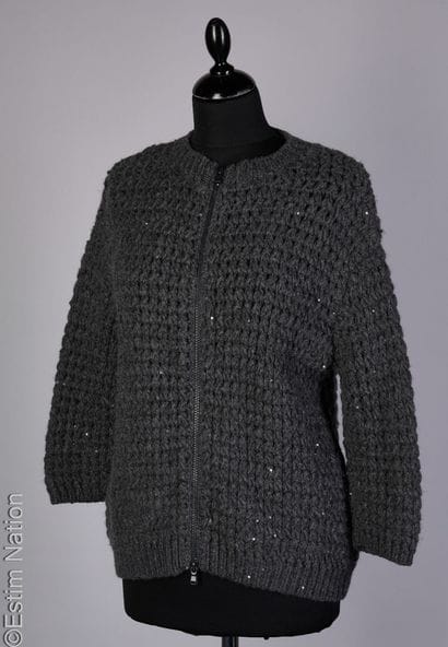 BRUNELLO CUCINELLI
CARDIGAN zippé en épais...