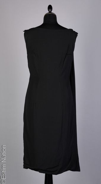 LORENE CIRCA 1960
DRESS in black silk crepe...