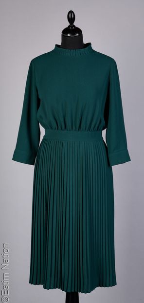 SESSUN
ROBE en crêpe polyester vert bouteille,...
