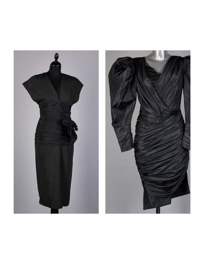 MELROSE, ANONYME
DEUX ROBES de cocktail noir...