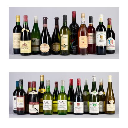 DIVERS
25 bouteilles : 2 Montlouis 1990 Sec,...
