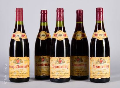 BOURGOGNE
5 bouteilles : 4 Santenay 1989...