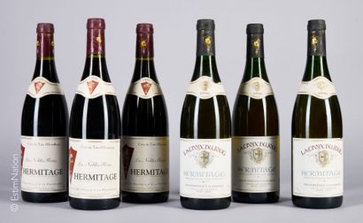 RHÔNE
6 bouteilles : 3 Hermitage 1996 La...