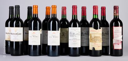 BORDEAUX
12 bouteilles : 3 Mouton Cadet 2004...