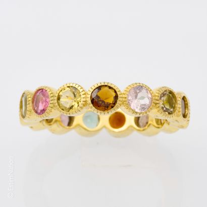 BAGUE TOURMALINES
Bague en argent doré 925/°°...