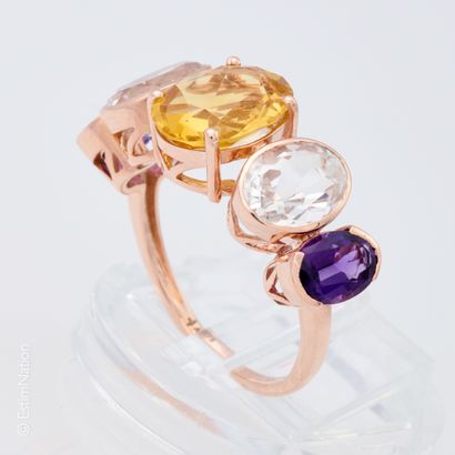 BAGUE CITRINE TOPAZES AMETHYSTES
Bague en...