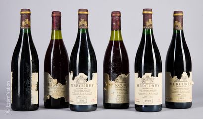 BOURGOGNE
6 bouteilles : 3 Mercurey 1989...