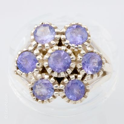BAGUE TANZANITES
Bague en argent 925/°°,...