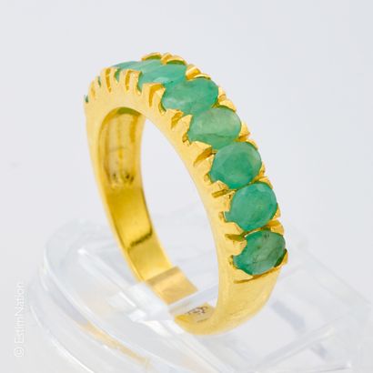 BAGUE EMERAUDES
Bague en argent doré 925/°°en...