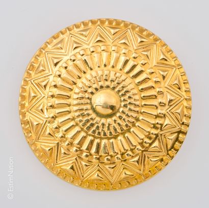 BROCHE OR
Broche circulaire en or jaune 18K...