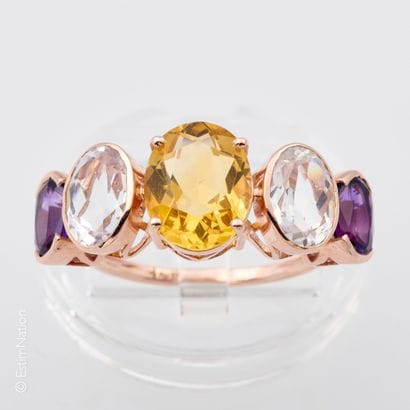 BAGUE CITRINE TOPAZES AMETHYSTES
Bague en...