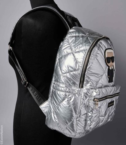 KARL LAGERFELD
SAC A DOS matelassé argent,...