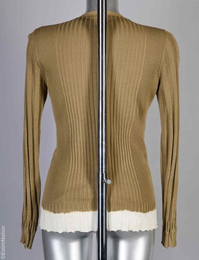 PRADA
TWIN SET in beige and khaki ribbed...