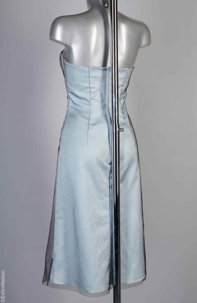 ANONYMOUS
COCKTAIL DRESS in sky-blue polyester...