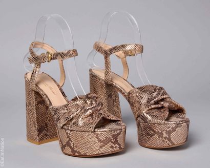 GIANVITTO ROSSI
Pair of metallic reptile-print...