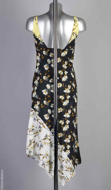 OFF WHITE
Asymmetrical-length viscose strapless...