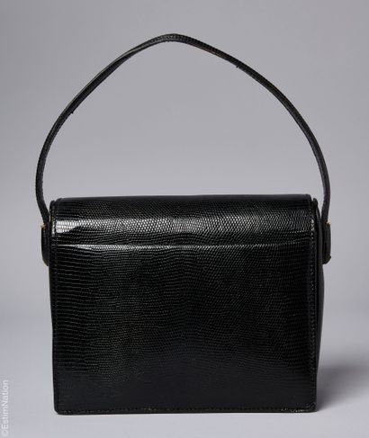ANONYME CIRCA 1960
SAC boîte à rabat en lézard...
