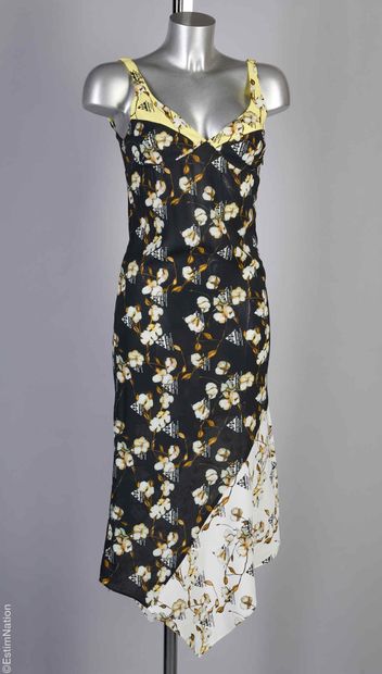 OFF WHITE
Asymmetrical-length viscose strapless...
