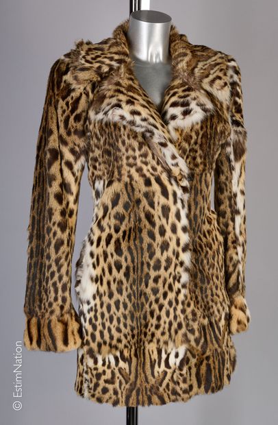 SYLVIE SCHIMMEL
Mottled lustrous rabbit coat,...