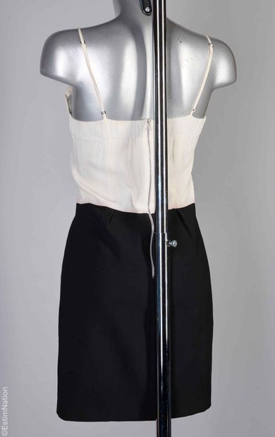 SANDRO
DRESS with ivory silk strapless top...