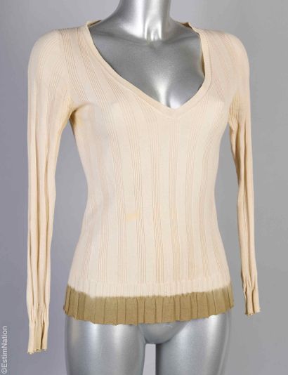 PRADA
TWIN SET in beige and khaki ribbed...