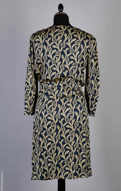 BA&SH
ROBE en satin viscose bleu encre imprimé...