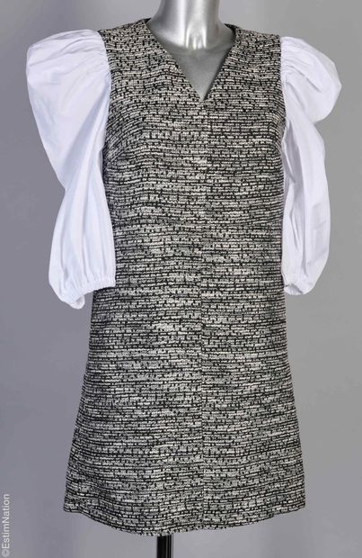 KARL LAGERFELD
Black and white mottled polyester...